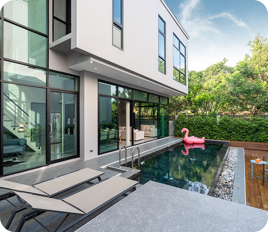 Luxury hotel exterior