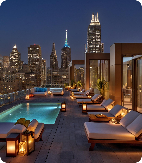Luxury hotel in Kraków with rooftop pool